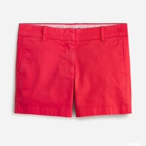NWT J.Crew 4” chino shorts, size 2, vintage red.